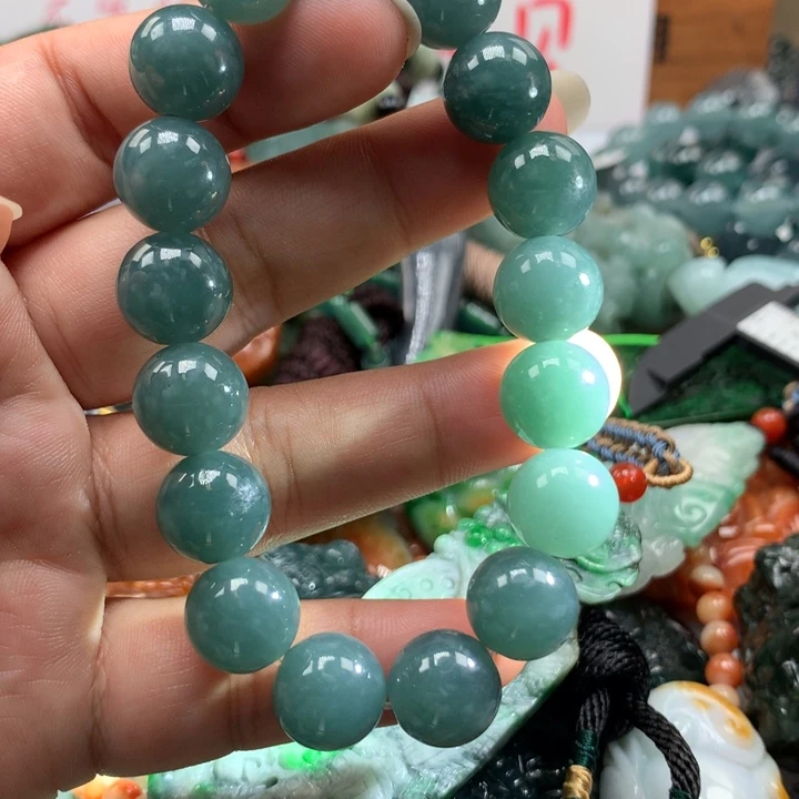 翡翠项链未镶嵌保真天然A货翡翠