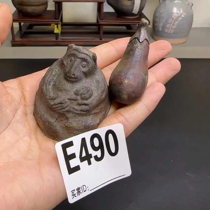 备前烧作品备前烧作品猴子边缘飞皮