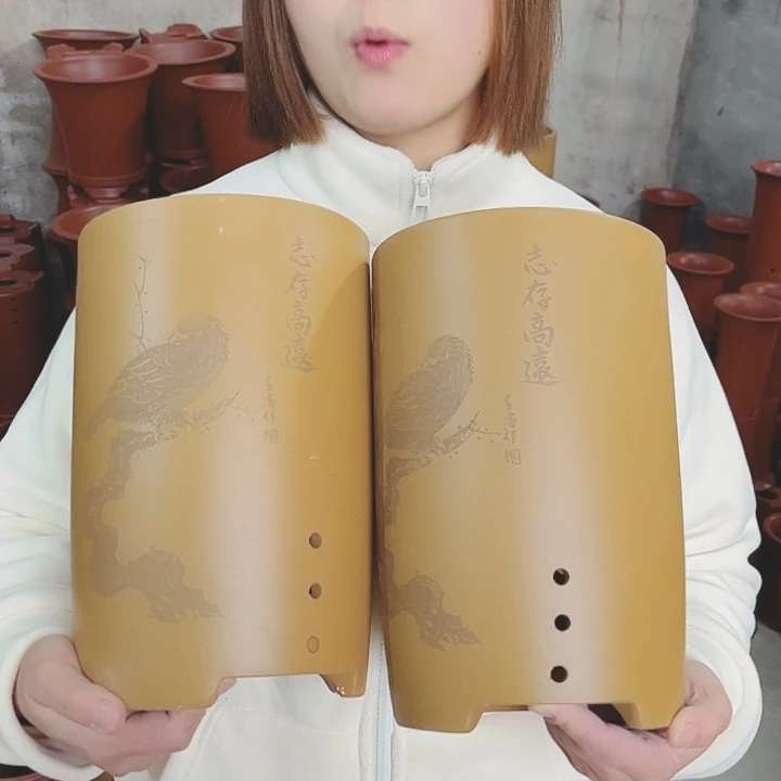 紫砂宜兴紫砂花盆