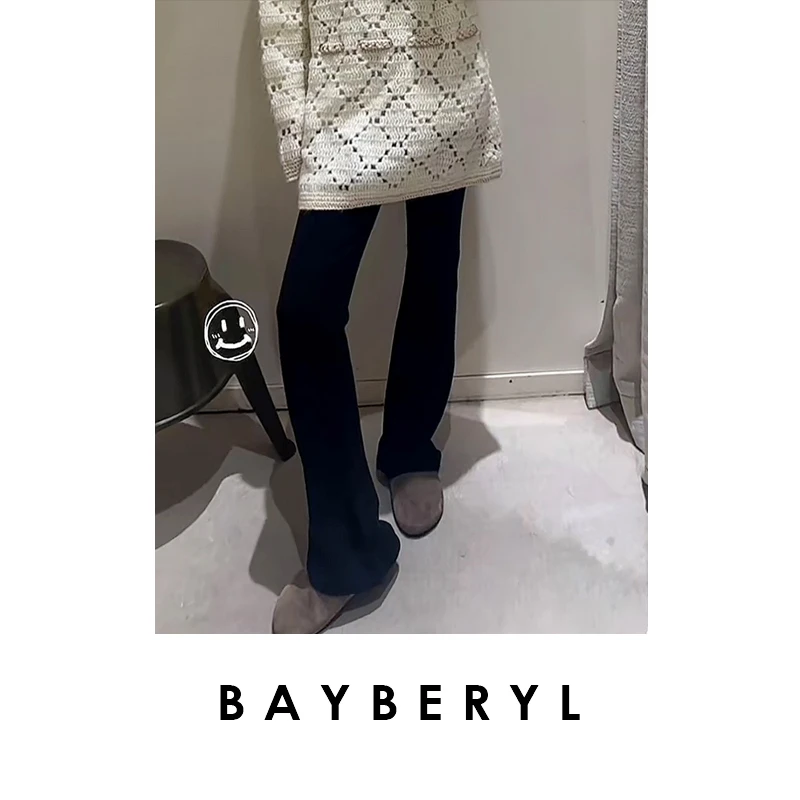 CC10-BAYBERYL老贝瘦瘦裤*微喇高腰提臀弹秋显瘦休闲裤9XXK5I0546