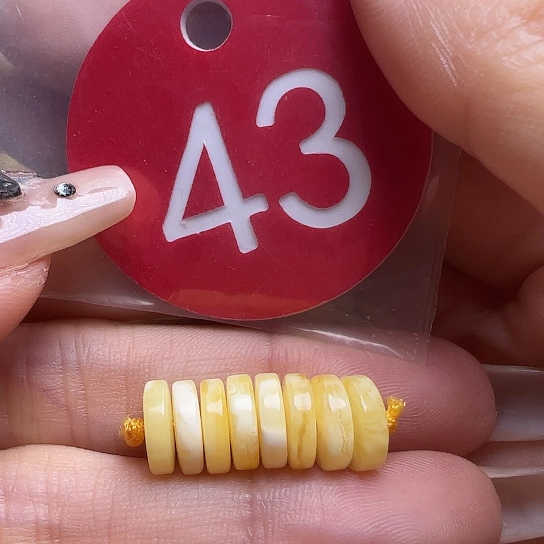 蜜蜡未镶嵌珠宝奇石8mm精工隔片