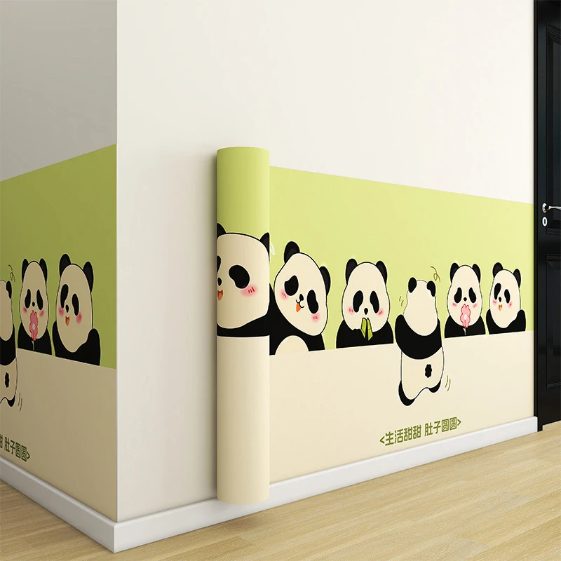 【卡通壁纸】自粘墙壁贴纸防水防潮墙裙墙面可擦洗宿舍背景墙墙纸