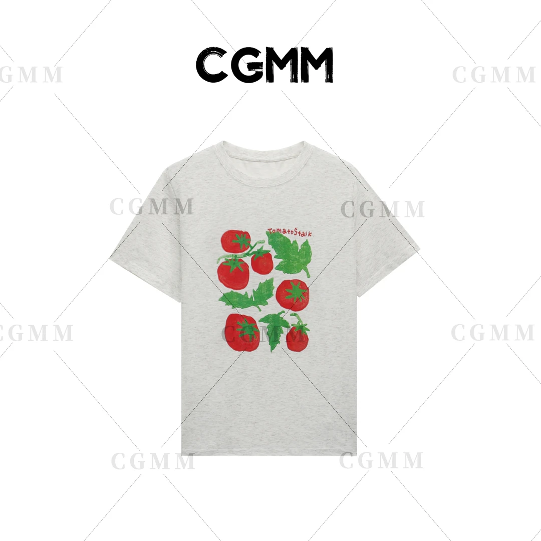 CGMM/橱柜密码新款时尚趣味印花通勤百搭短袖T恤DSOMB5053