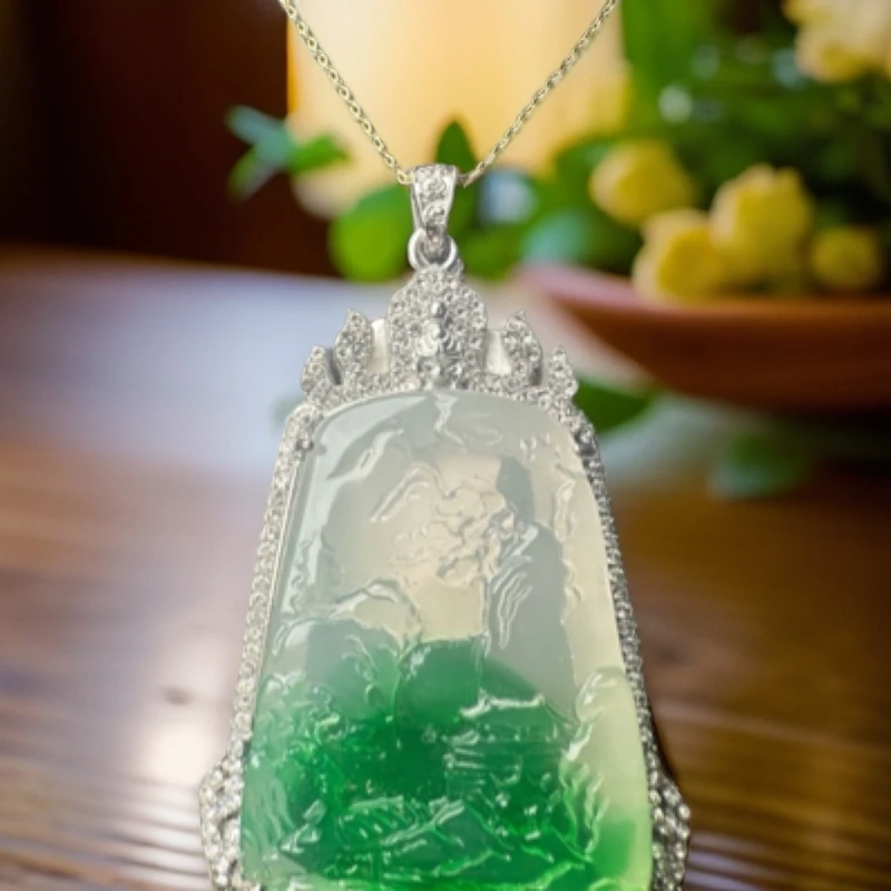 ｛老三高端甄选} CT18双色山水牌时尚吊坠