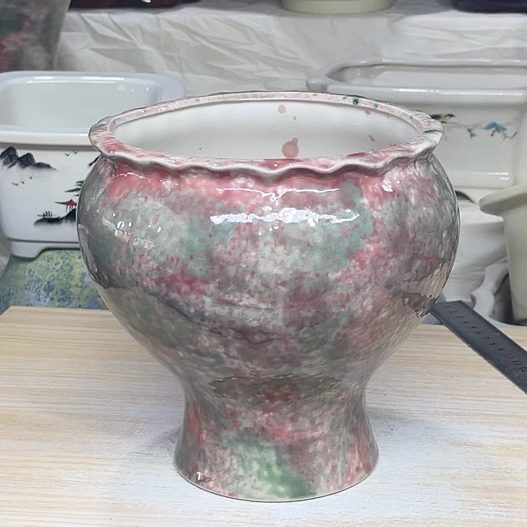 陶瓷绿植多肉微瑕花盆外口径：15*17