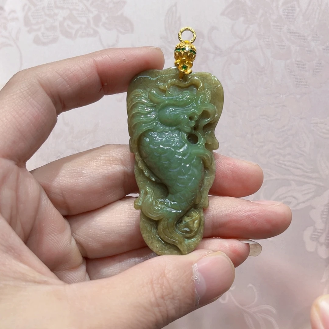 翡翠合金吊坠(赠链)国风
