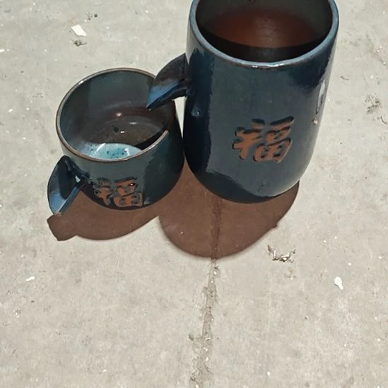 【闪购商品】福字流水两个瑕疵蓝色
