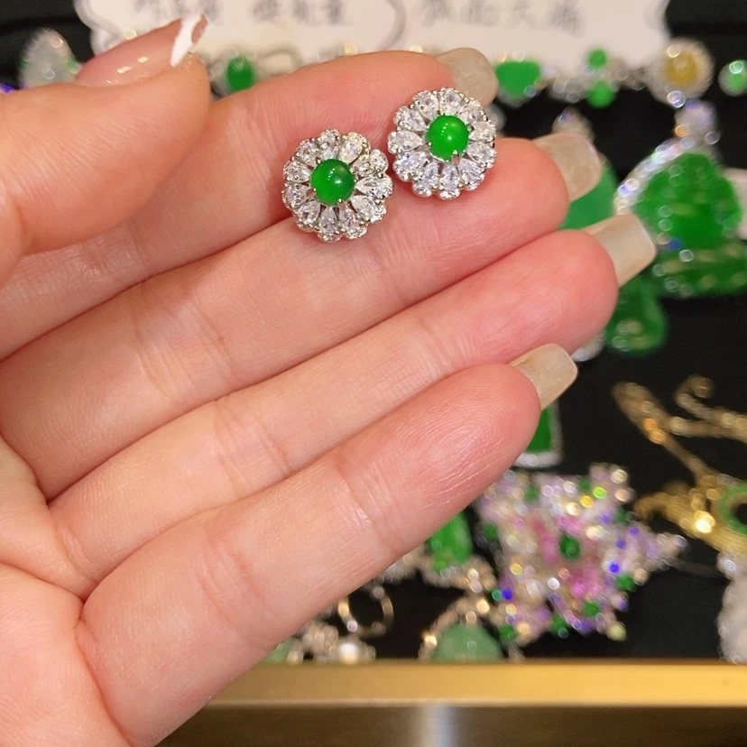【闪购商品】翡翠未镶嵌耳饰天然翡翠