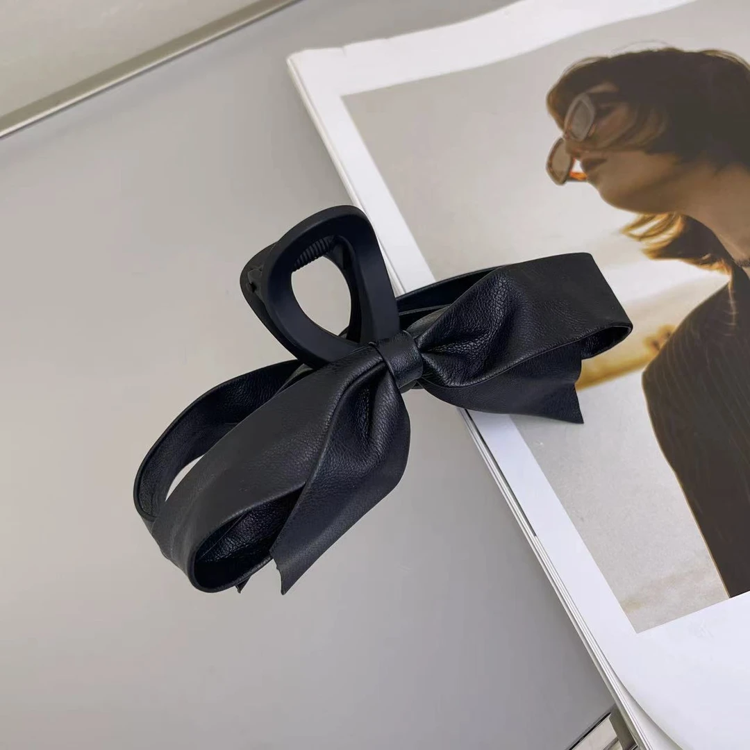 菲林家FL 095黑色蝴蝶结发夹头饰鲨鱼夹