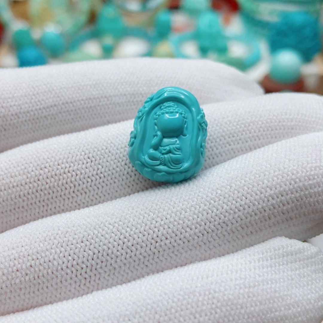 绿松石未镶嵌无相佛