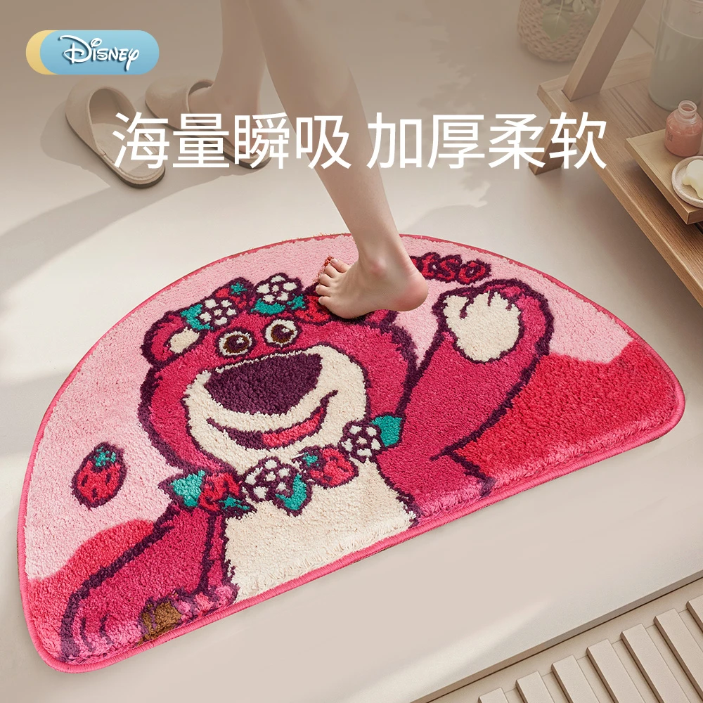 迪士尼浴室地垫加厚植绒瞬吸水柔软防滑底洗手间厕所门口家用脚垫