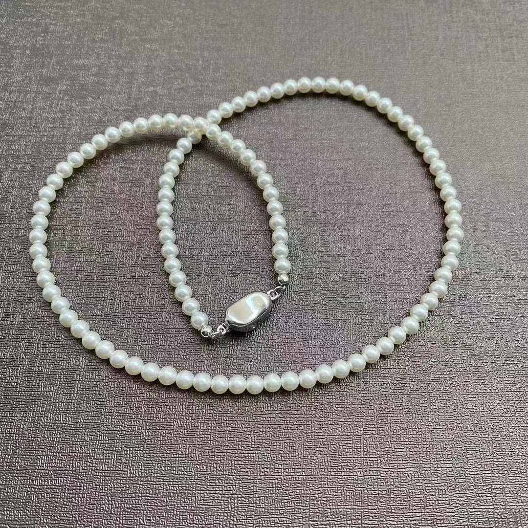 链子925银 【baby珠4mm】海水金白色无暇小点位百搭首饰