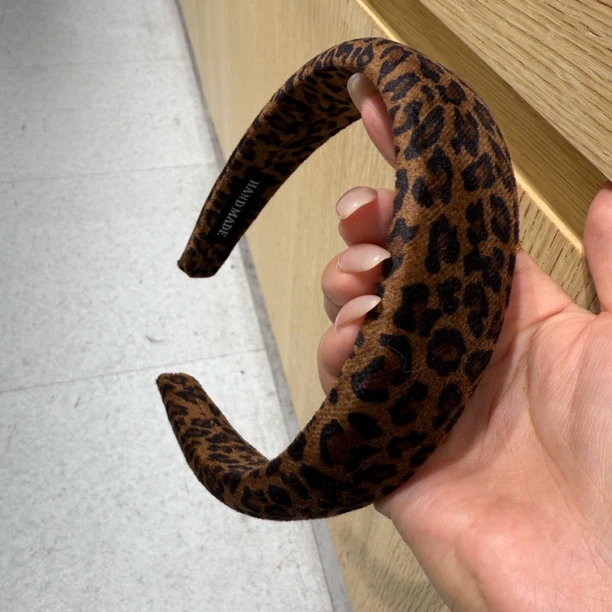 豹纹丝绒 高颅顶发箍