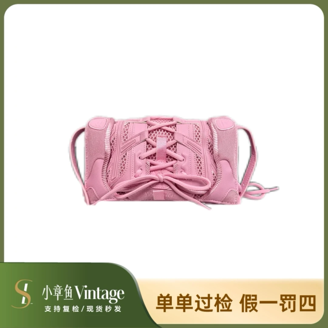 99新 Balenciaga/巴黎世家 粉色球鞋包/可放大手机
