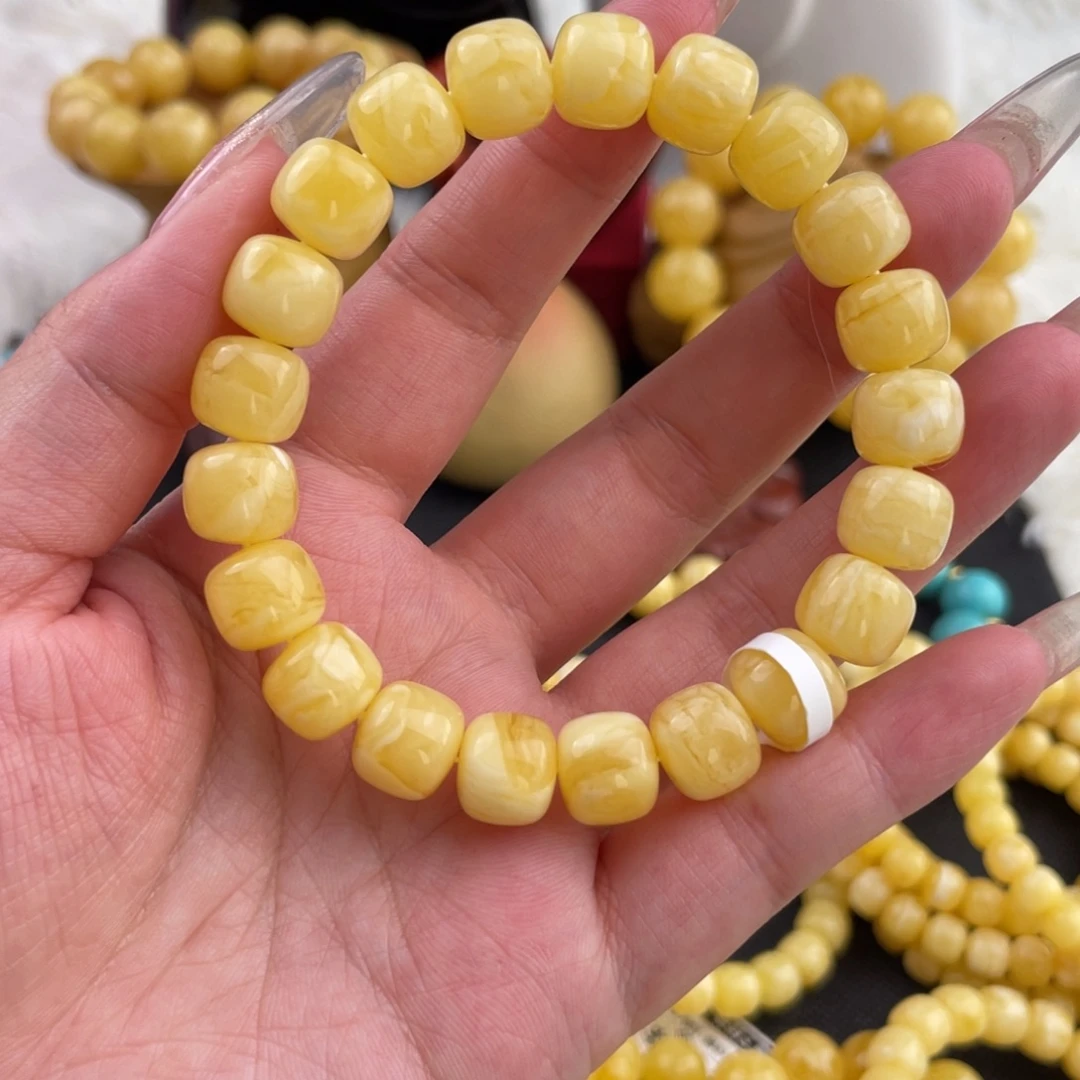 琥珀未镶嵌裸石浓蜡妖花10➕