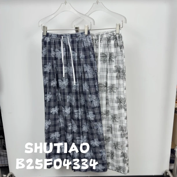 【SHUTIAO】2025夏季：新款小众设计款裤子B25F04334