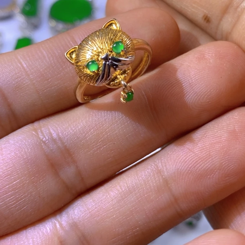 【闪购商品】银S925镶嵌把件翡翠天然翡翠