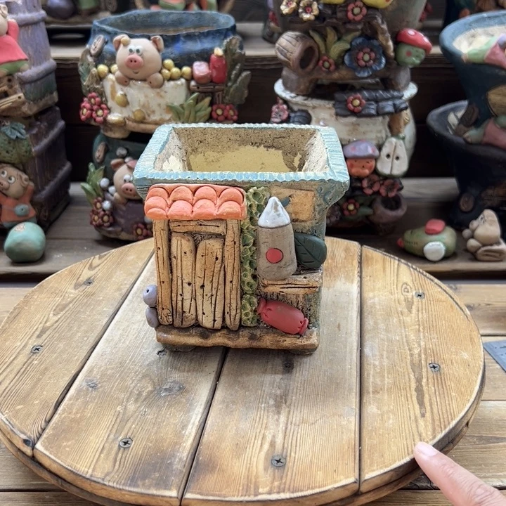 嘻哈多肉花盆百搭