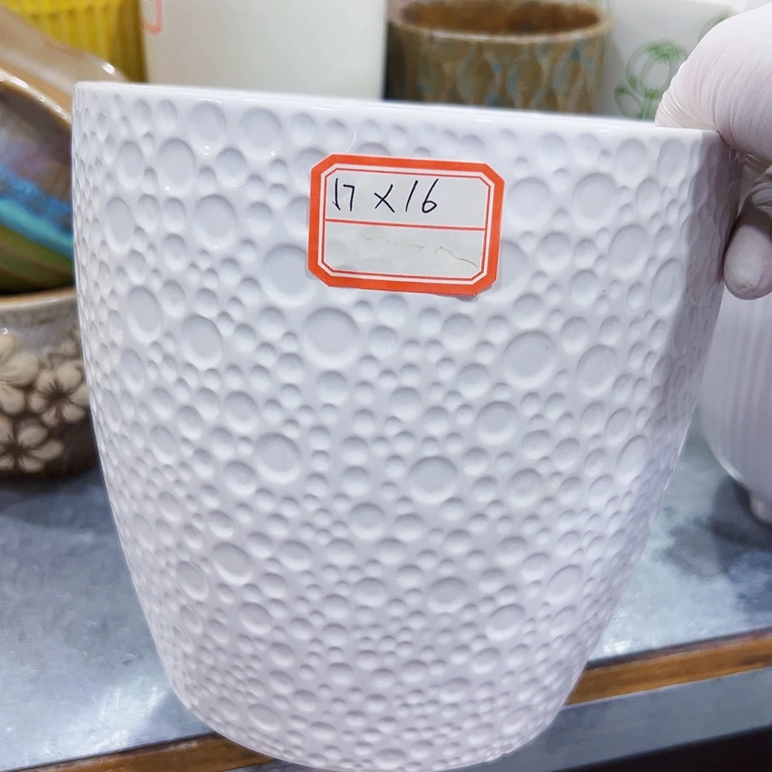 有孔，外贸尾单陶瓷花盆凑单10米包邮