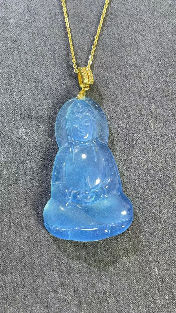 福玺甄选蓝观音吊坠6293