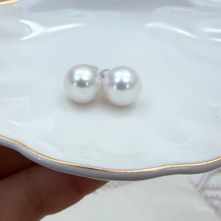 耳饰淡水珍珠银S925镶嵌