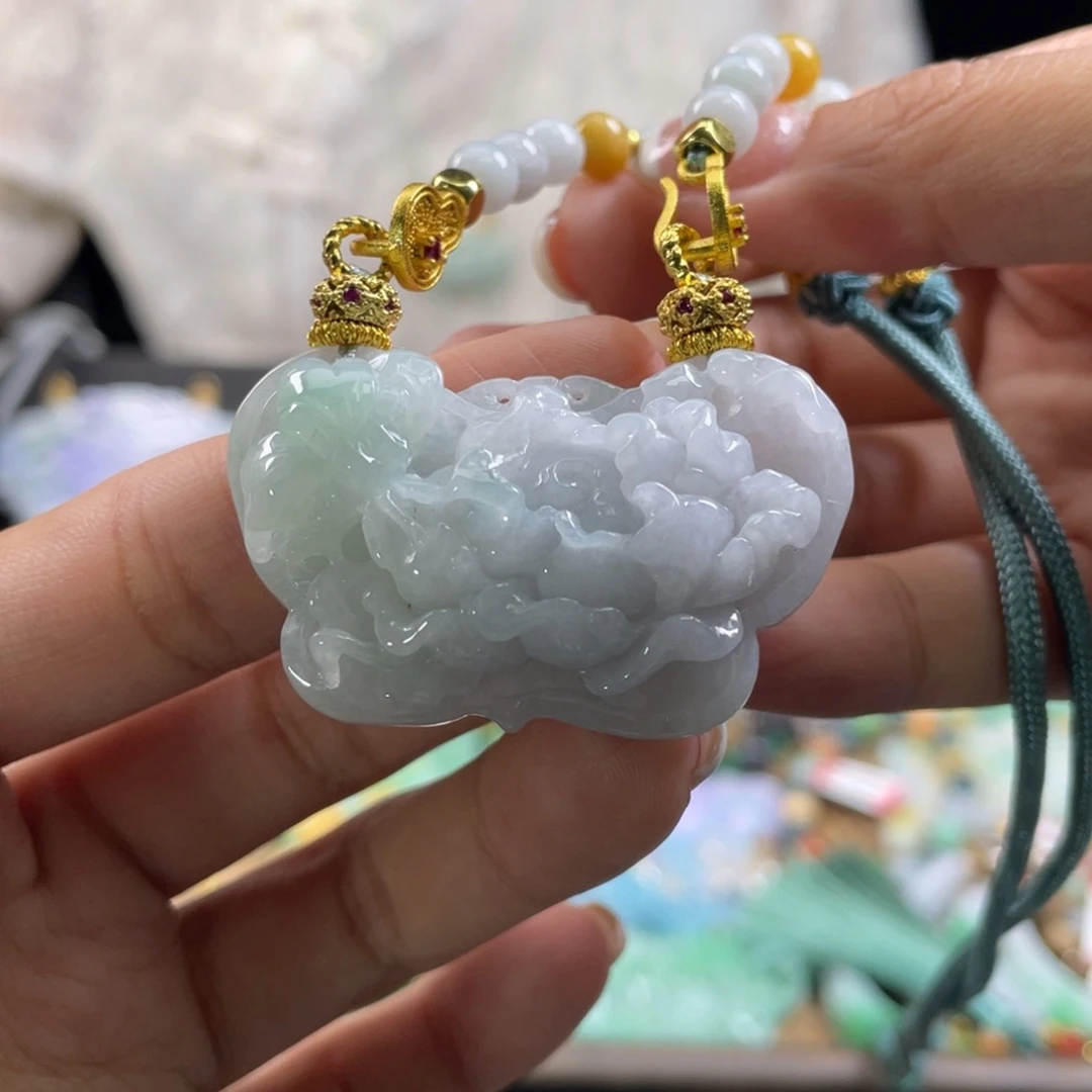 翡翠未镶嵌颈饰代编织