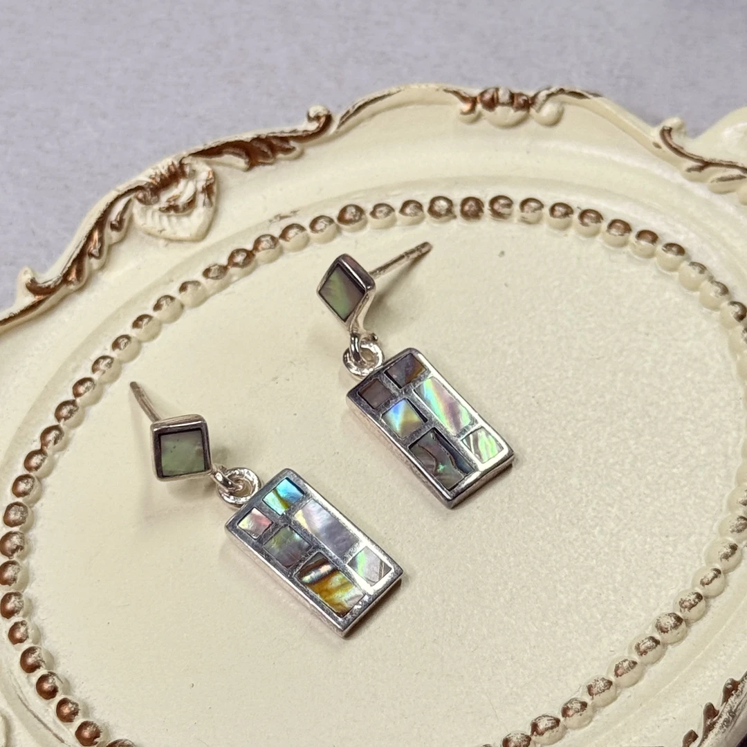 925银耳饰 【六六中古】孤品简约百搭耳钉te8381