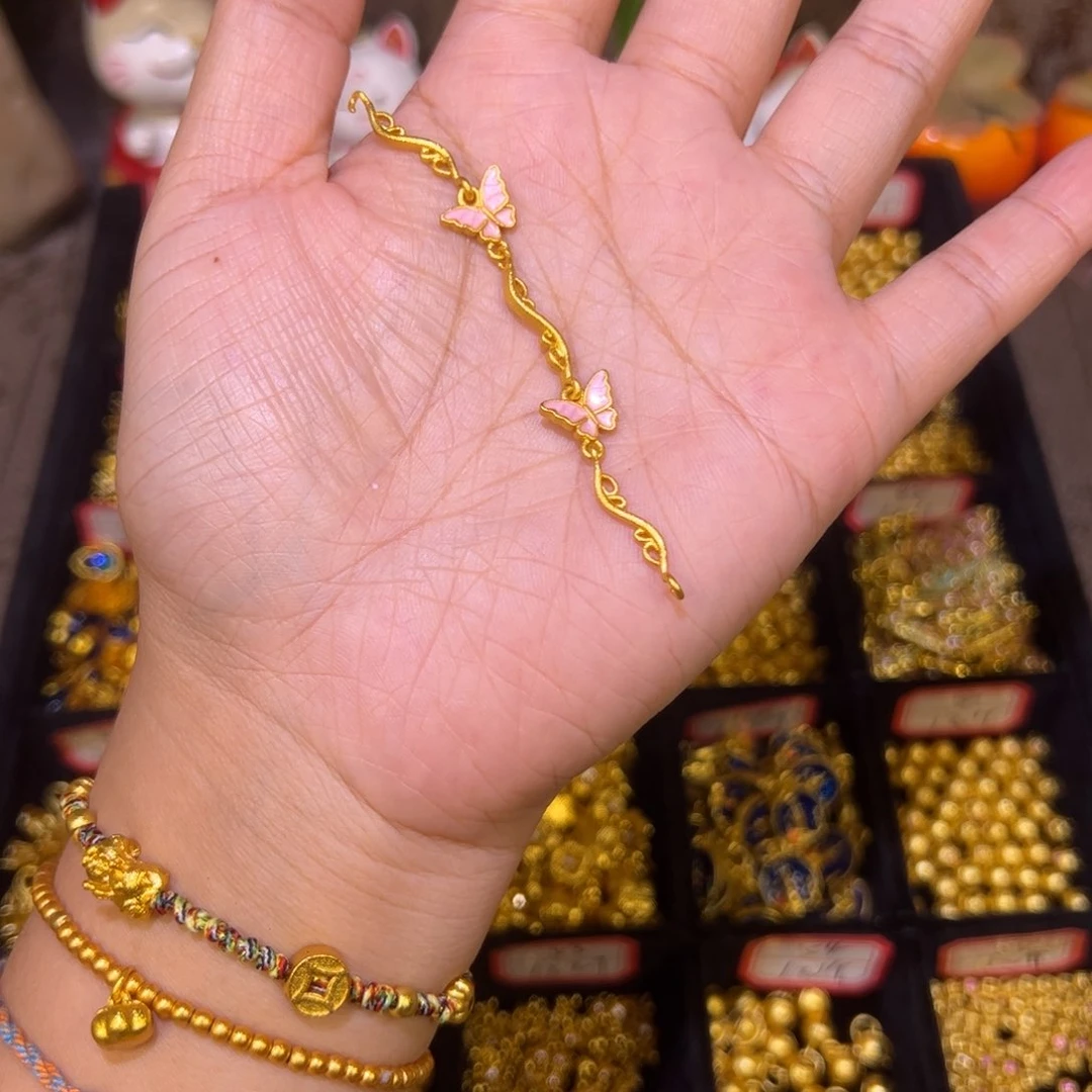 合金法式蝴蝶半链