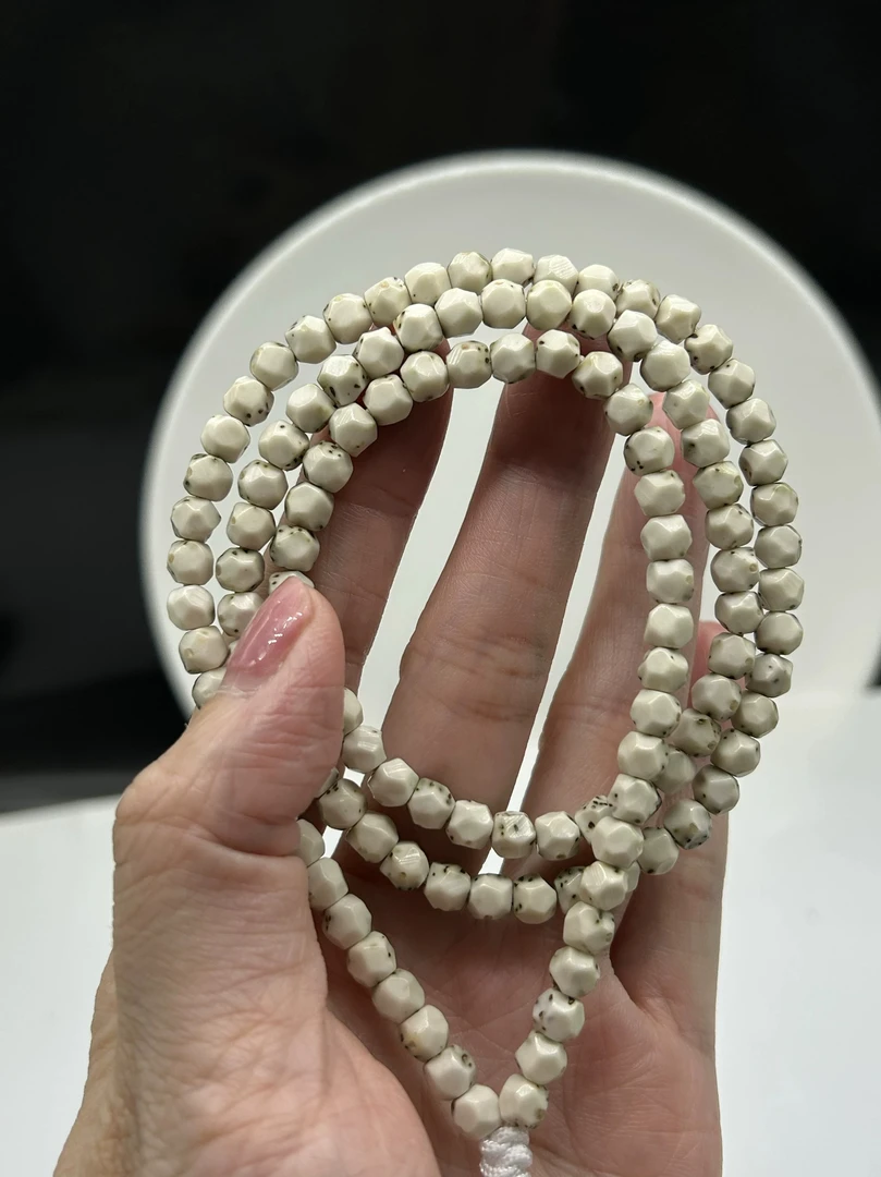 个性奶酪海南同枝果糯冰5X6手工雕刻正月3分之2留白针尖星108佛珠