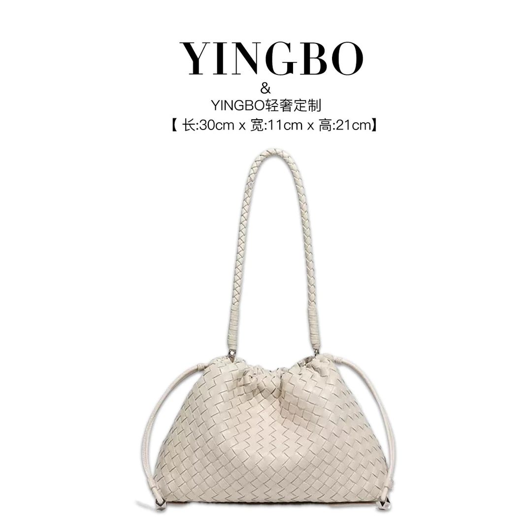 【英柏甄选】QYX-2520-奶油色 然与纯小众设计感时尚单肩百搭女包