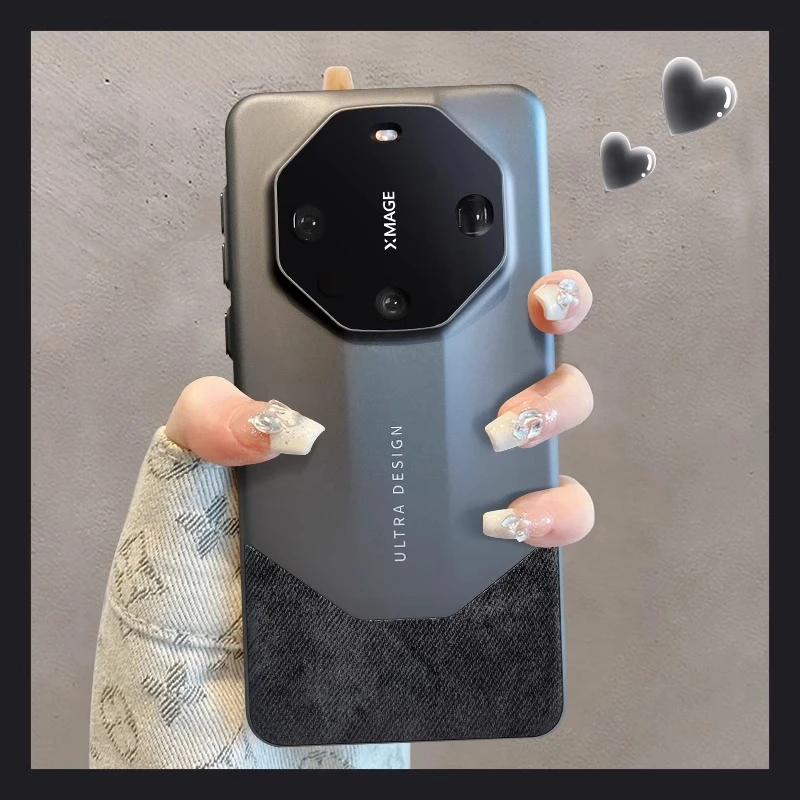 高档法兰绒适用华为/苹果/小米14带镜头膜全包防摔手机壳创意