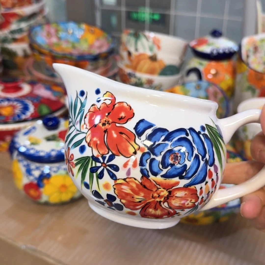 陶瓷550毫升繁花倒流杯一只看图