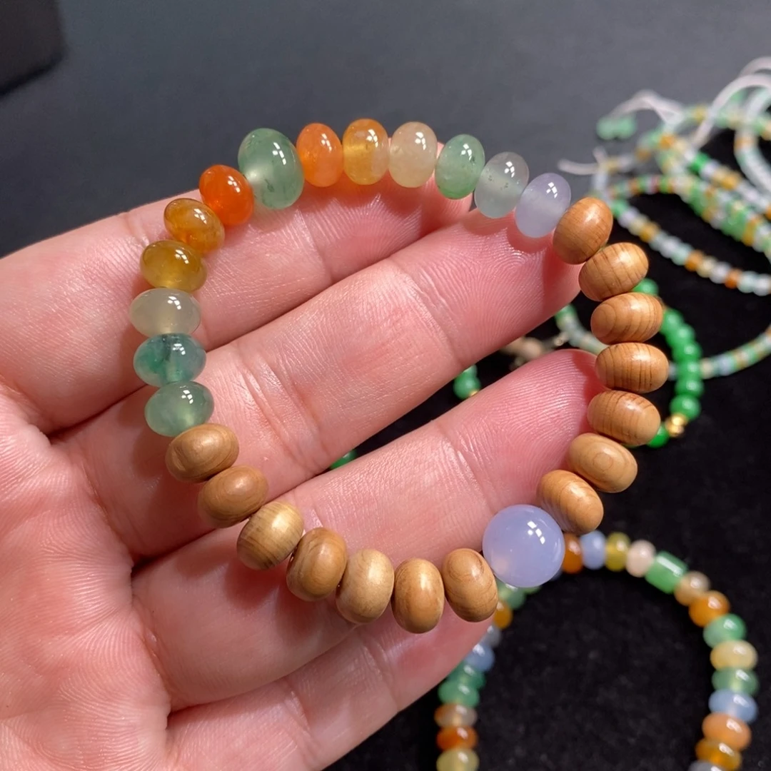 翡翠未镶嵌手串翡翠多宝手串