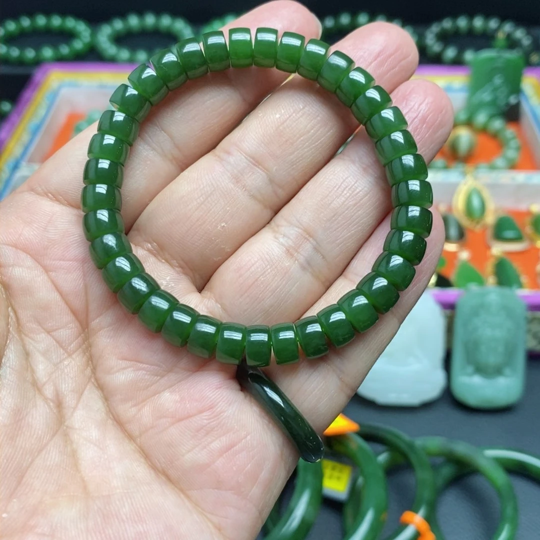 和田玉（碧玉）手串未镶嵌大*王