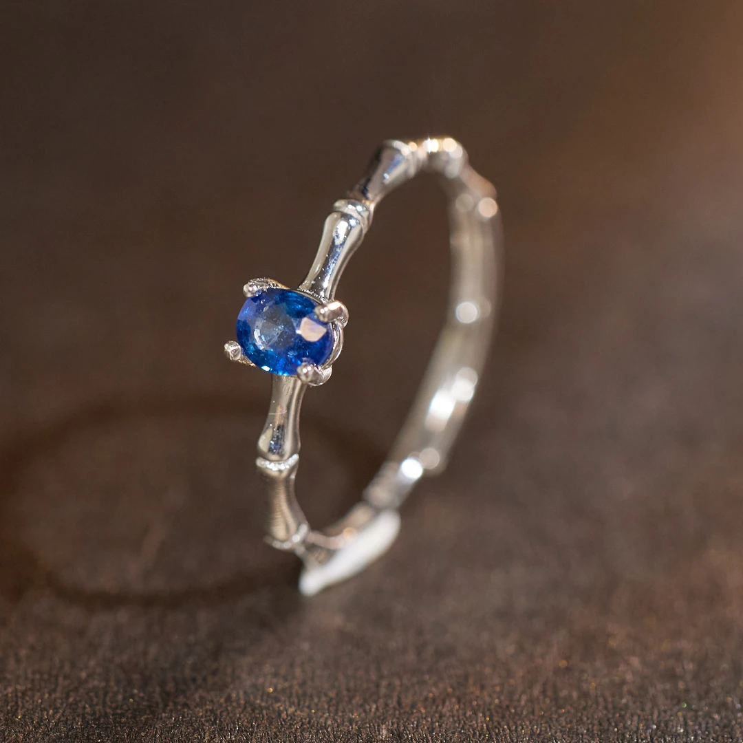 【歪歪】旦形*蓝宝石戒指*S925镶嵌W9471