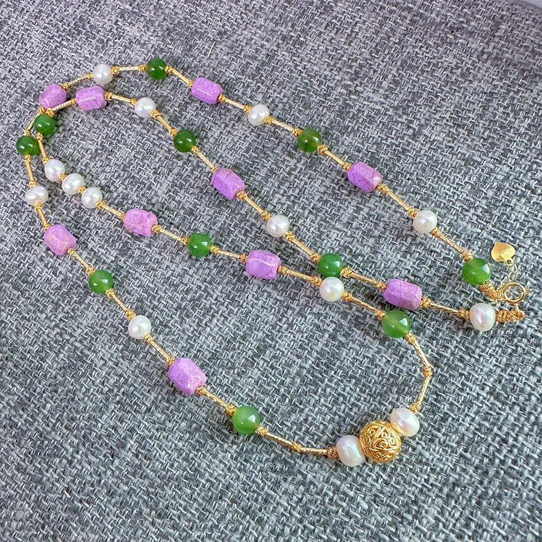 7143舒俱来樱花粉满天星18k金项链多样性发一