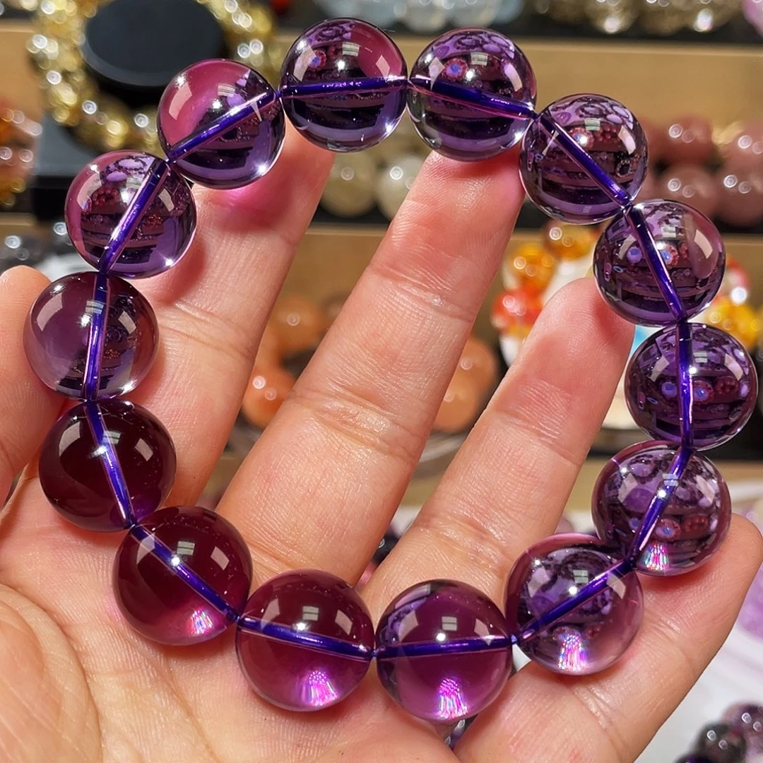 手链未镶嵌水晶紫水15.5