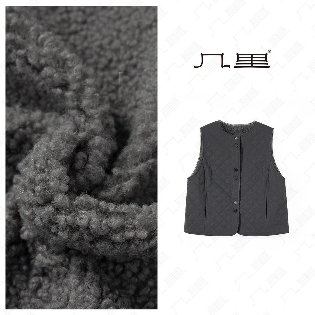 几里与麻【叠穿神器】气质单排扣马甲外套 1110996