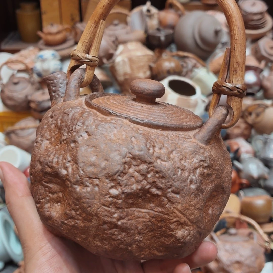柴烧老岩泥高温茶器皿