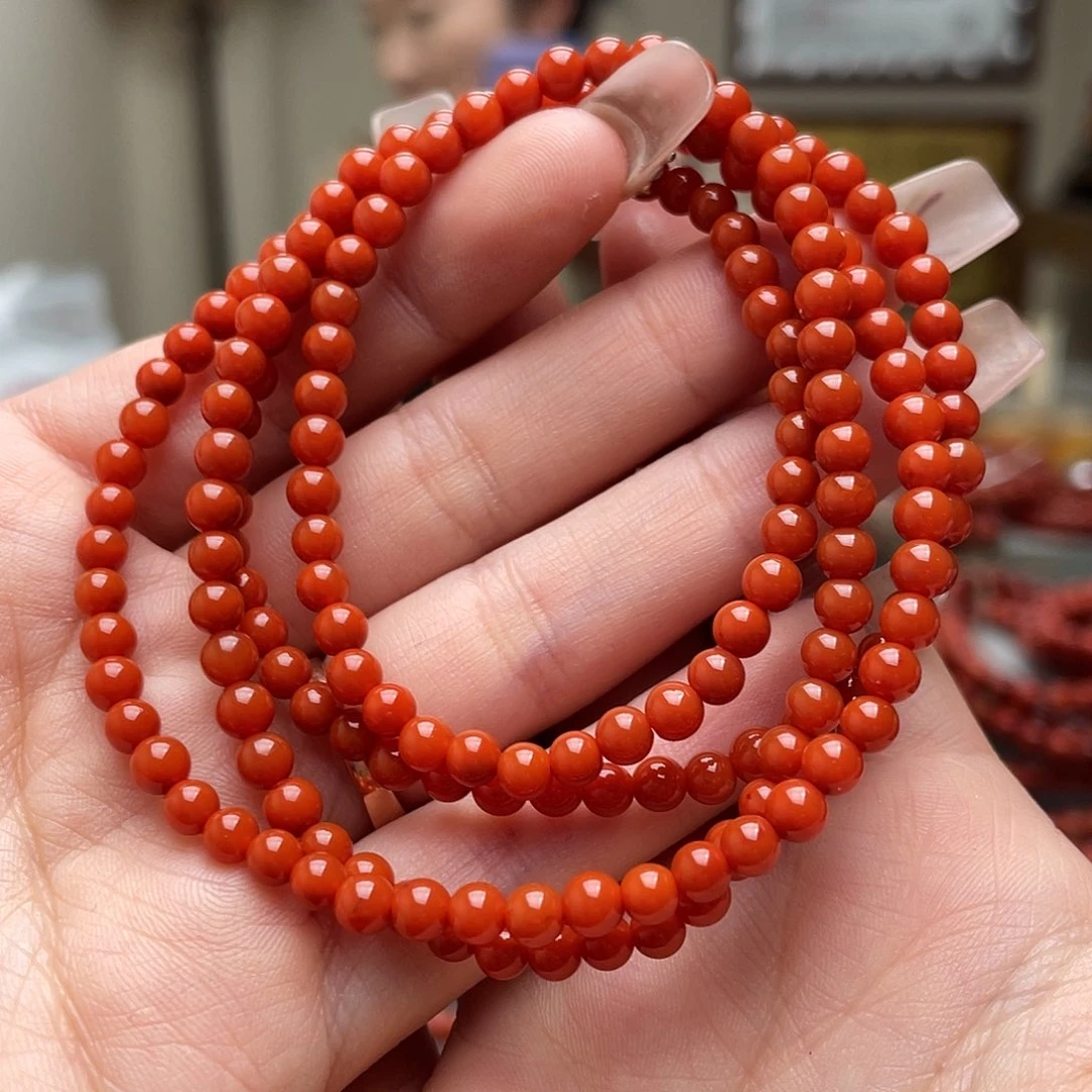 南红玛瑙手链未镶嵌