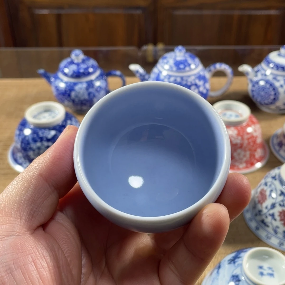 晓芳窑天蓝釉圆口杯