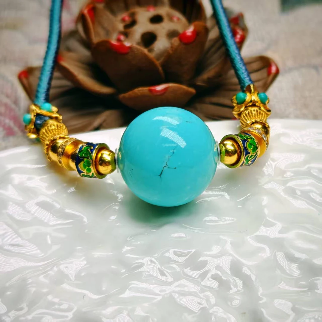 【珺笙珠宝】绿松石单珠锁骨链S118821495008