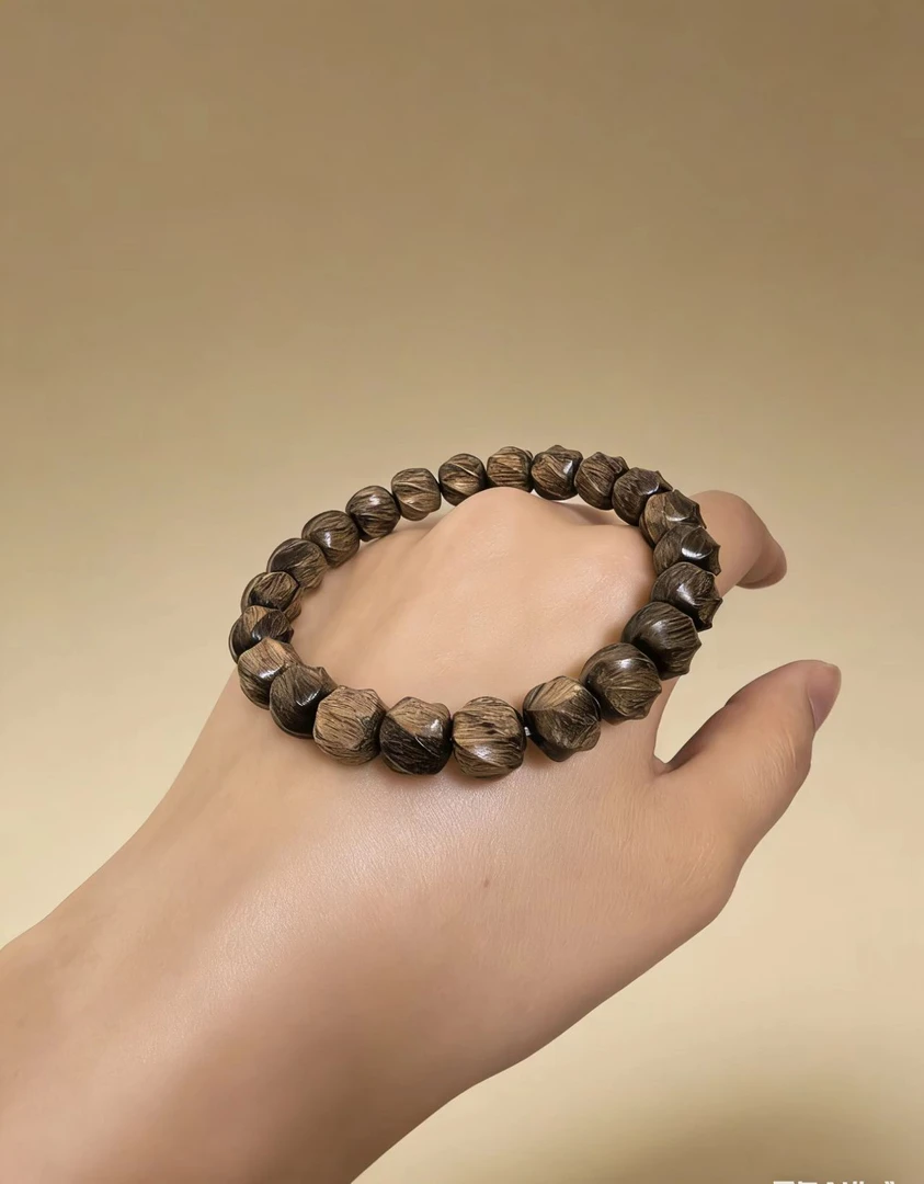 增香沉香木雅雅家-财王非遗加螺旋单圈（纹理随型发其一）