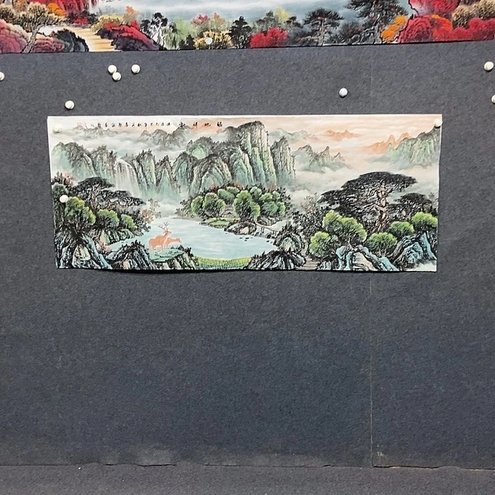 国画小六尺山水一副