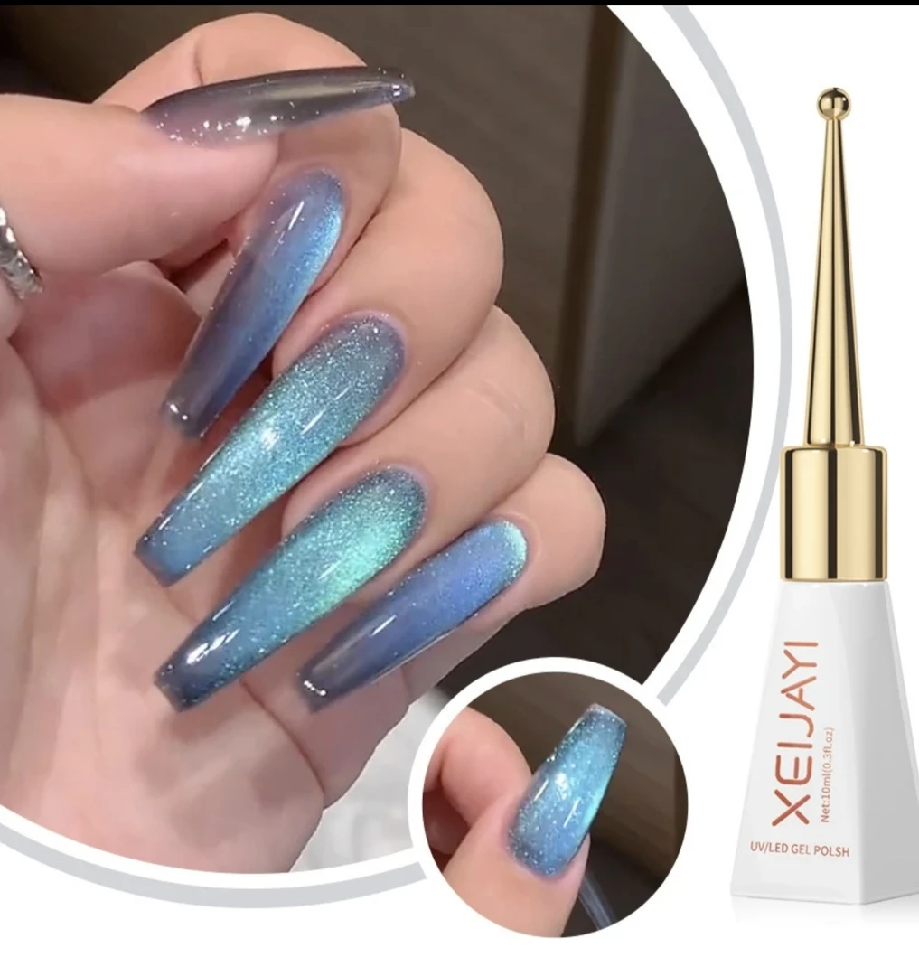 新款电光薄荷猫眼甲油胶日式光疗胶美甲店专用