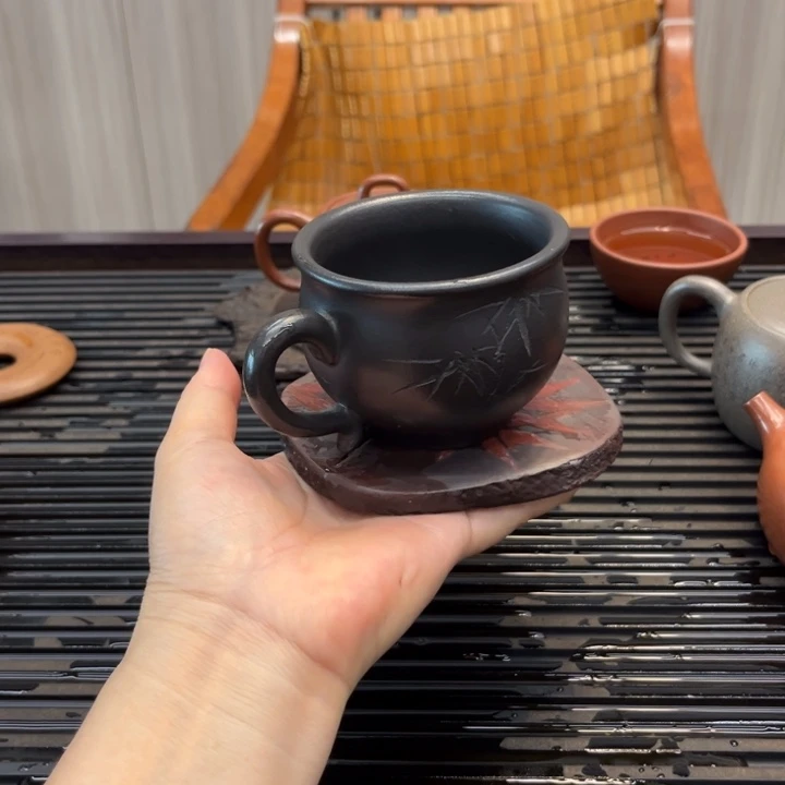 茶壶紫砂手把杯蒂盖置