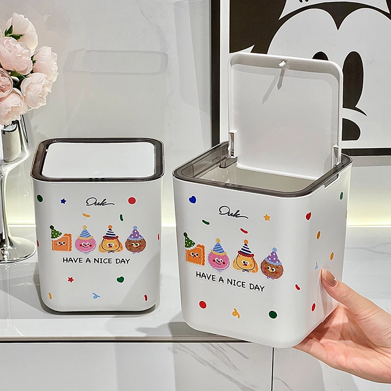 高颜值迷你桌面垃圾桶 Ins风小号垃圾盒家用办公桌宿舍收纳桶新款