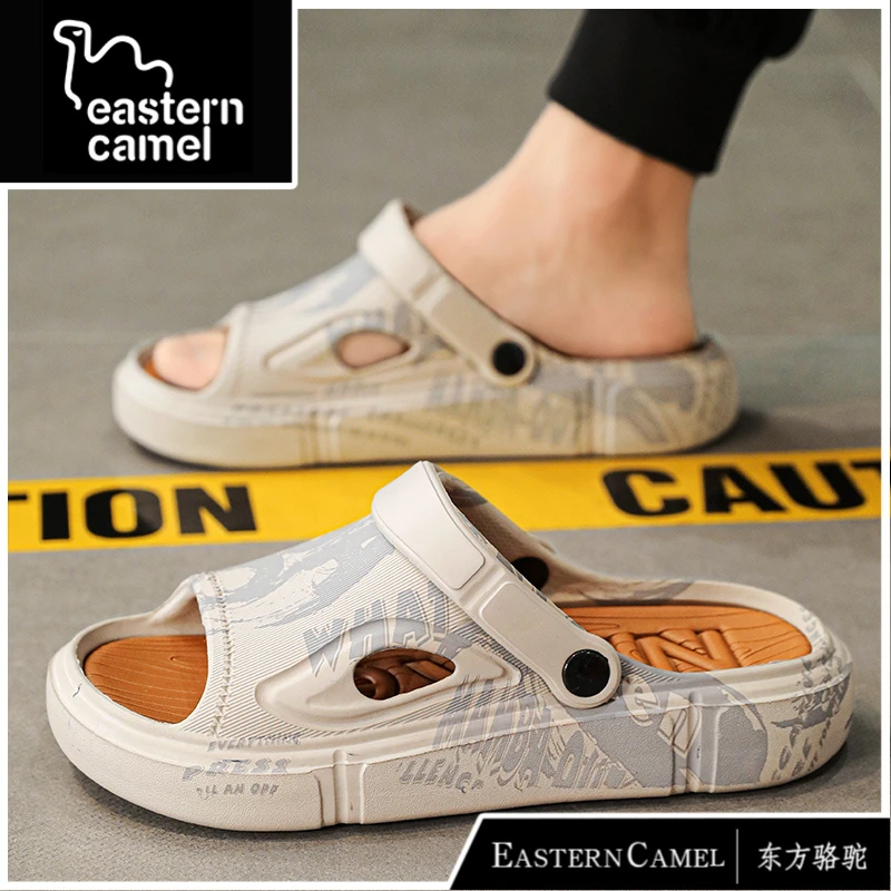 男士一字拖鞋2025夏季新款户室外透气厚底夏天沙滩休闲男凉鞋