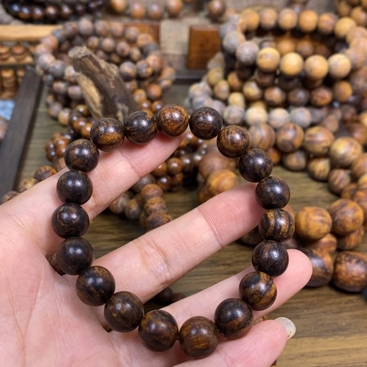 贡木手串/手链1.0黑金龙鳞