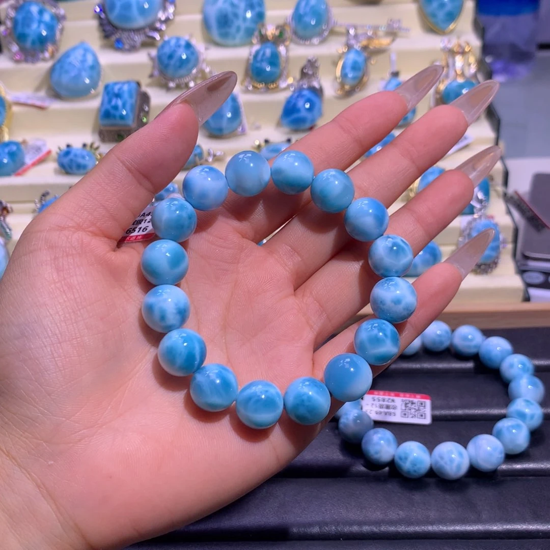 针钠钙石（海纹石）未镶嵌手串山*